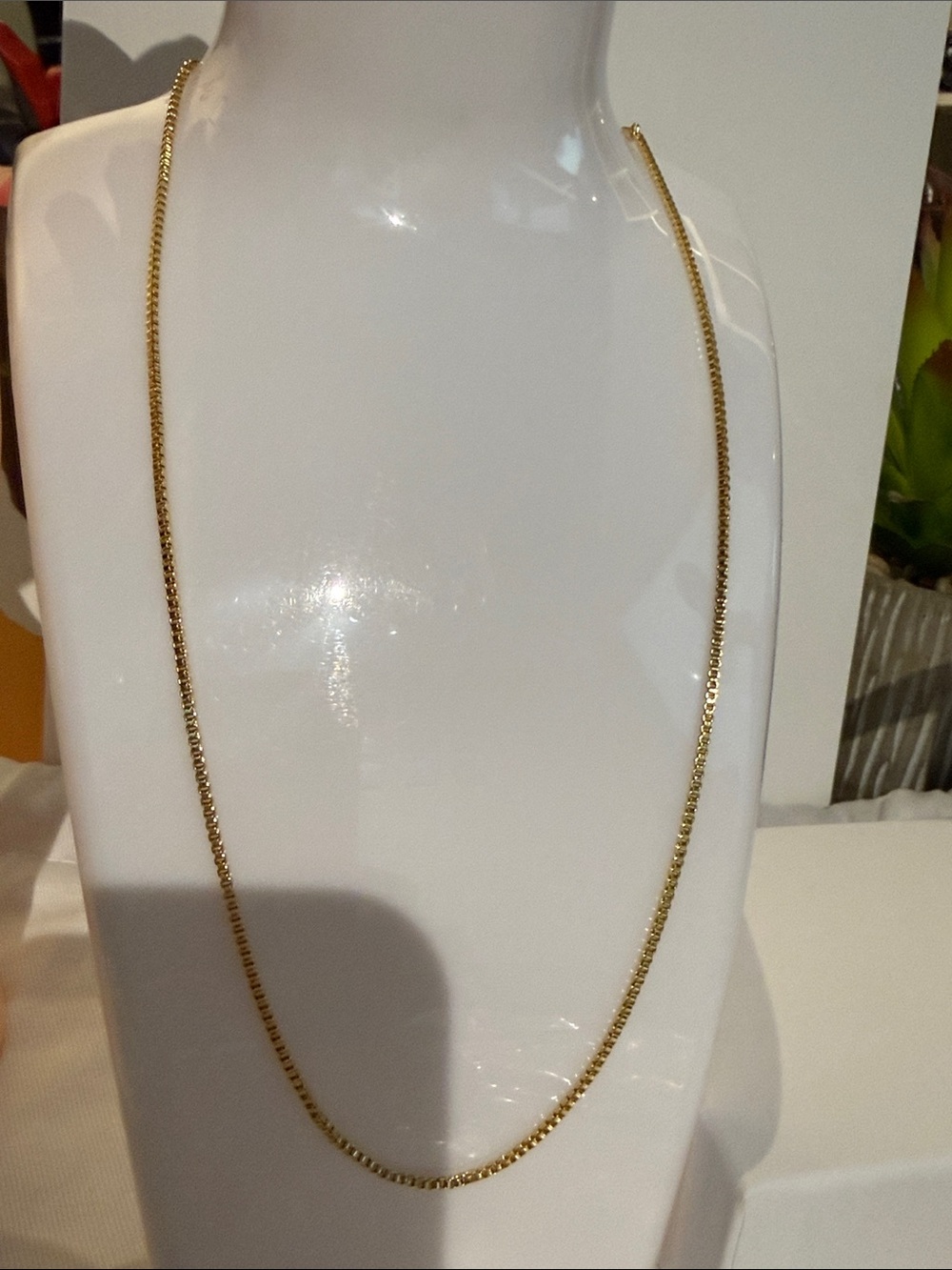 Gold plated boxed chain 18inches